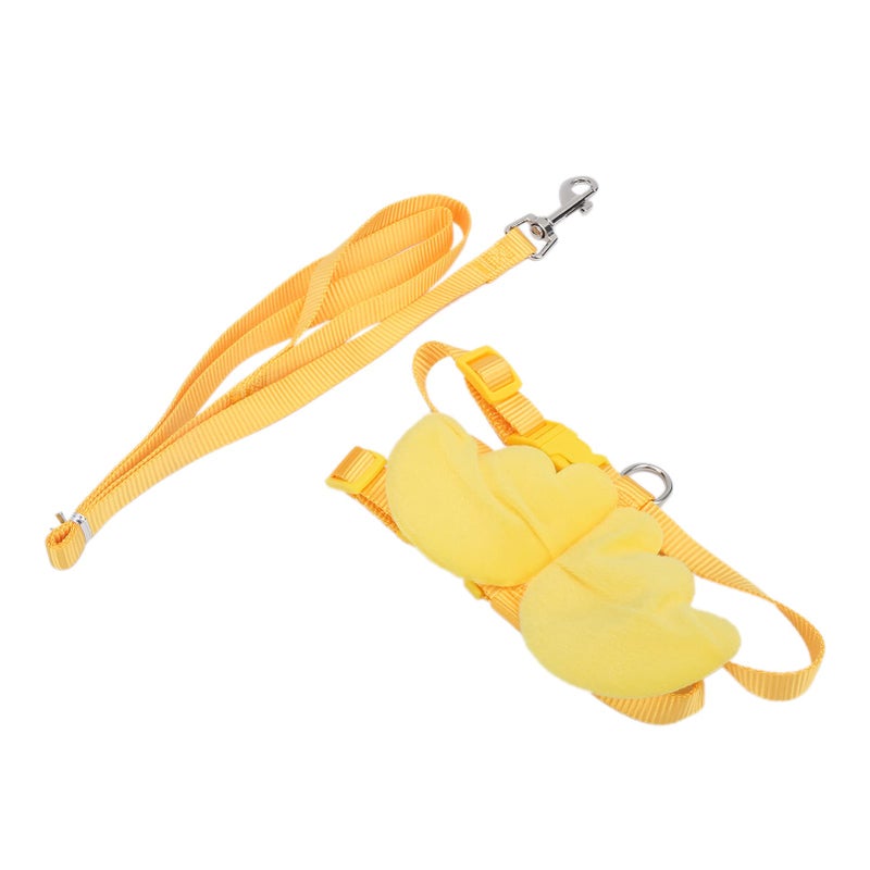 Yellow Adjustable Ducks Harness And Leash Set Easy To Wear For Daily Walking Size M - Image 2
