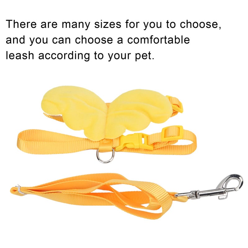 Yellow Adjustable Ducks Harness And Leash Set Easy To Wear For Daily Walking Size M - Image 5