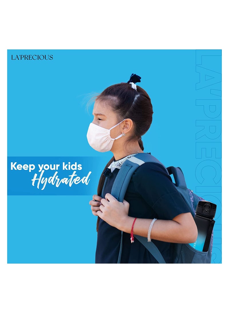 LA' PRECIOUS - LA' PRECIOUS 350ml Kids Water Bottle - USA Tritan Material Non-Toxic BPA Free - Fast Flow - Flip Top Leak Proof Lid and One Click Open - Image 1