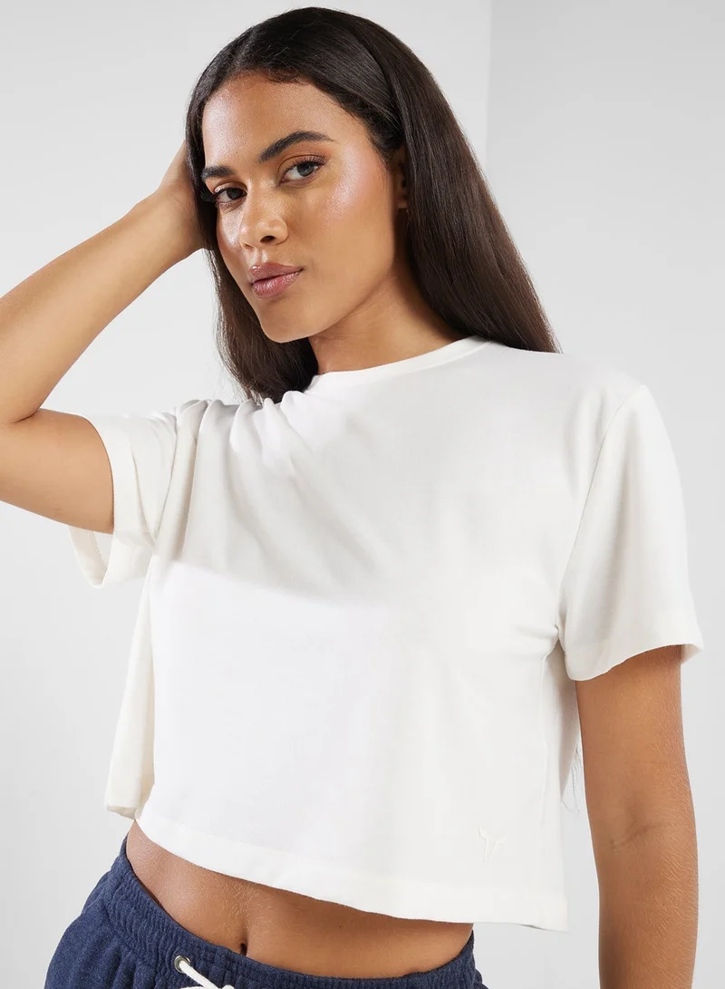 SQUATWOLF Slogan Cropped T-Shirt