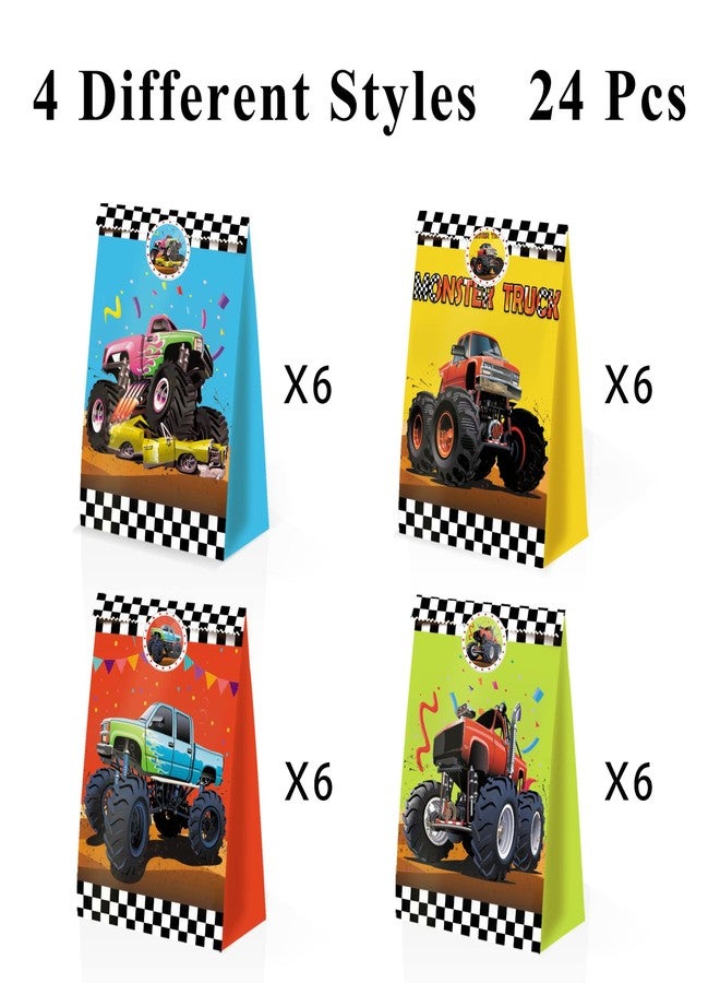 BQK 24pcs Monster Truck Goodie Bags - Monster Party Favors & Decorations for Boys' Birthday Parties - Image 3