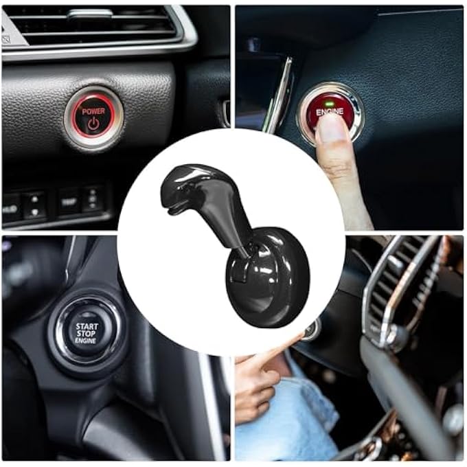 Khazna Car Joystick Push Start Button Cover Black SnakeShaped Zinc Alloy Starter Rocker For Vehicles AntiScratch Joystick Auto Starter For Sedan Truck Suv Rv Marine Universal Fit - Image 3