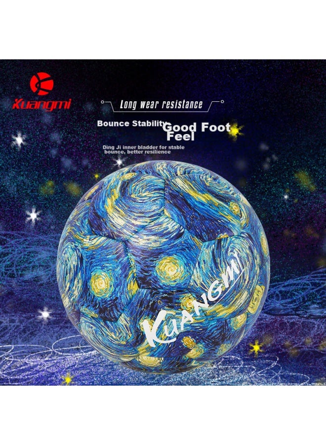 Kuangmi Van Gogh Starry Sky Soccer Ball Size 5, Standard Birthday Gift For Middle School Students, Professional Adult Compeion Ball - Image 2