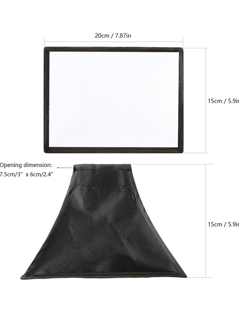 SYOSI - 2 Pack Flash Diffuser Softbox Set Collapsible with Storage Pouch 8" Octagon and 8"x6" Rectangle Softboxes for Canon Nikon - Image 1