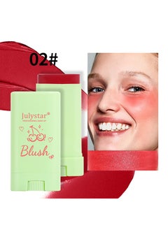 Julystar Blush Stick-  Waterproof Blush Makeup, Long Lasting 3 In 1 Cheek Blush & Lip Tint & Eye Shadow Makeup Stick, Cream Blush Makeup for All Skin Tones #02  - Image 2