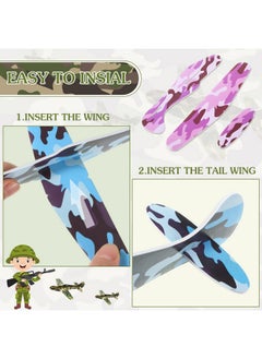 20 Pcs Parachute Toys And Camouflage Foam Airplanes Set, Parachute Army Men Toys Army Hand Throw And Foam Glider For Boys Outdoor Party Favors (Elegant Style) - pzsku/ZA9D298B1A8ACC81F330EZ/45/_/1734347852/1237621e-8ed5-4246-9126-9d0ec13612e4