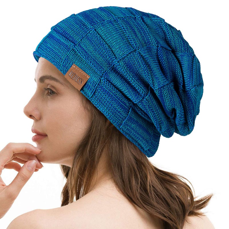 REDESS Beanie Hat for Men and Women Winter Warm Hats Knit Slouchy Thick Skull Cap, Dark Blue - Image 5