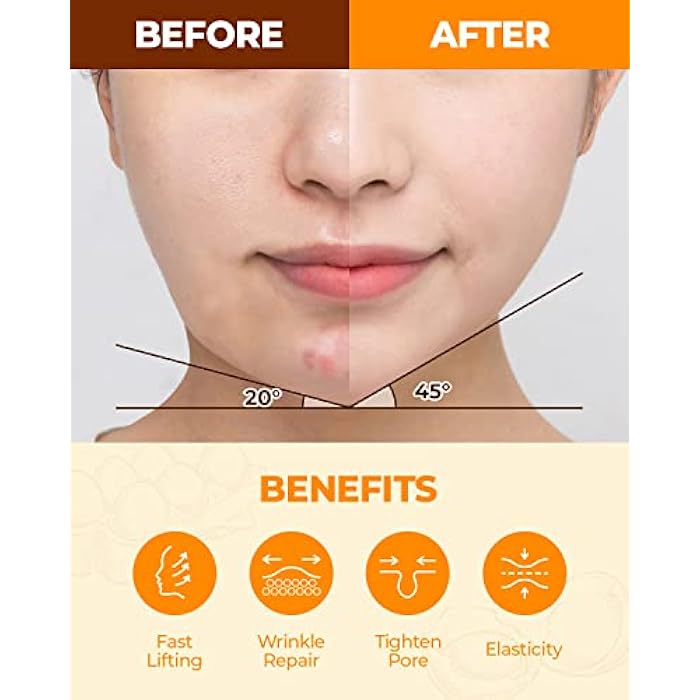 CRAZY SKIN Perfect Faical Mask 5PCS - Wash Off Mask Pack, Lifting V-Line Slim Face Mask, 2 Step Care for Aging Skin (Face Mask + Tightening Eye Cream) - Image 3