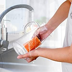 DARKZONE Borosilicate Glass Jug Pitcher Carafes with Lid Handle for Ice Tea Hot Cold Water Wine Milk Juice Beverage Coffee Beverage Carafes 1800 ml 1800 ML - Image 4
