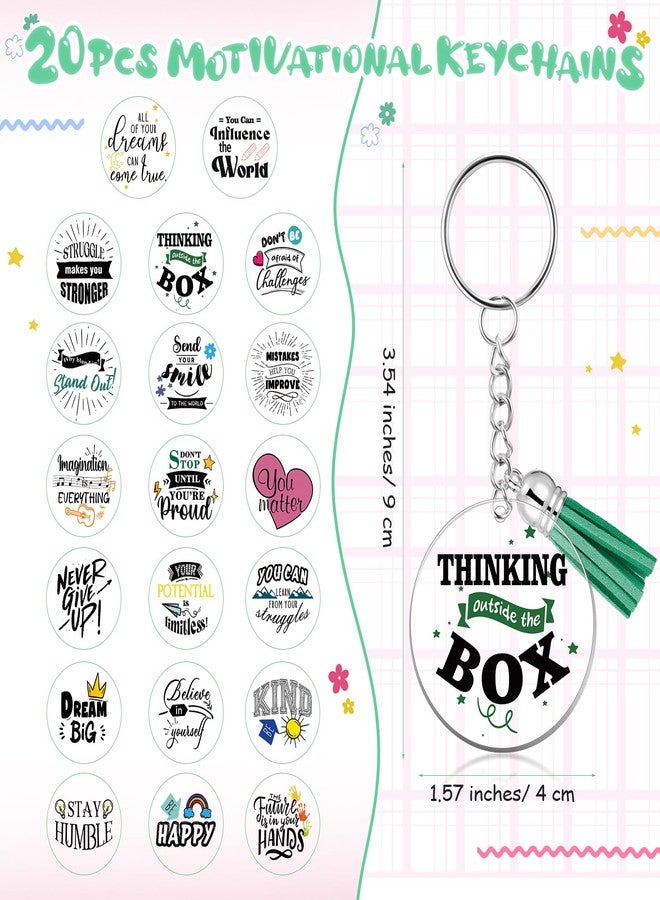 Spakon 20 Sets Employee Appreciation Gifts Motivational Pens Inspirational Dream Big Keychains with Inspirational Bookmarks Positive Gift Thank You Gifts for Social Worker Coworker Volunteer Teacher Student - Image 3