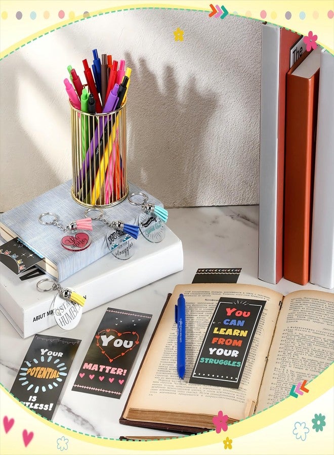 Spakon 20 Sets Employee Appreciation Gifts Motivational Pens Inspirational Dream Big Keychains with Inspirational Bookmarks Positive Gift Thank You Gifts for Social Worker Coworker Volunteer Teacher Student - Image 4