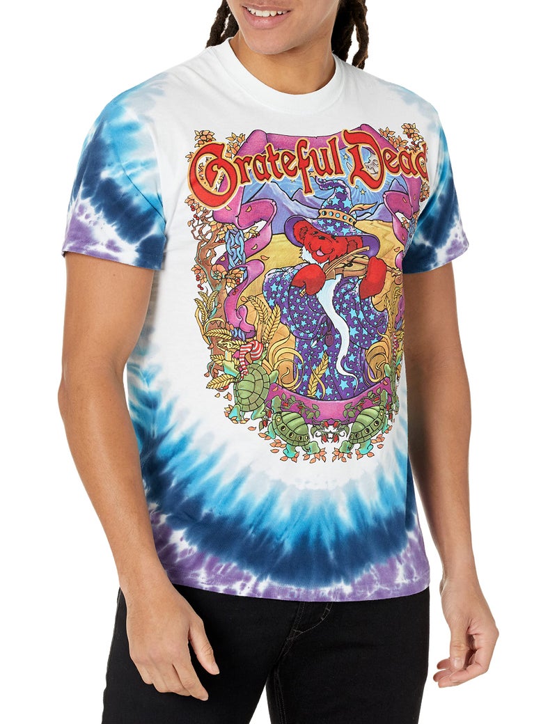 Liquid Blue Men's Grateful Dead-Terrapin Moon T-Shirt, Tie Dye, X-Large - Image 1