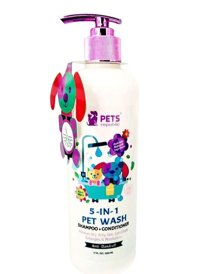 Pets republic shampoo anti dandruf with bubble gum - 500 ml