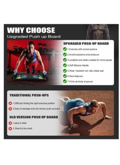 Shopping Point Push Up Board for Men & Women, Home Workout Equipment Multi-Functional Pushup Bar System, Fitness Floor Chest Muscle Exercise Professional Equipment Burn Fat Strength Training Arm  - Image 4