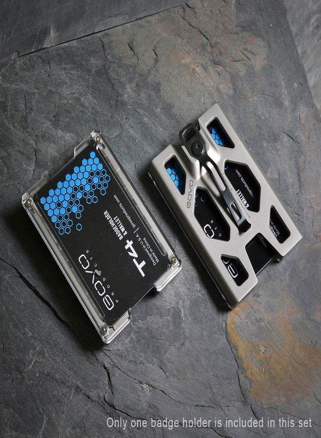 GOVO T4 Badge Holder/Wallet - Metal Version (Titanium) - Image 2