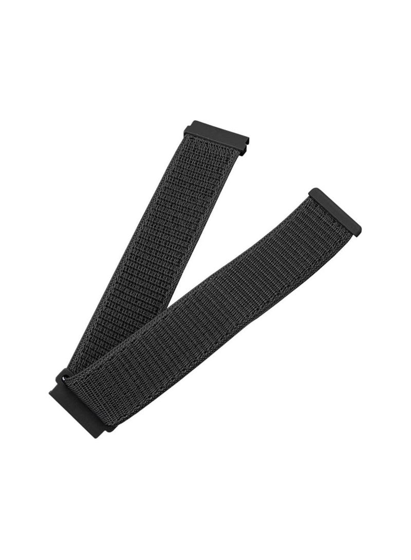 Comfort Canvas Woven Nylon Sport Band for Samsung Galaxy Watch 46mm/Gear S3 Frontier/Huawei Watch GT2/Magic Honor 2/Fossil/22mm Watches (Black) - Image 3