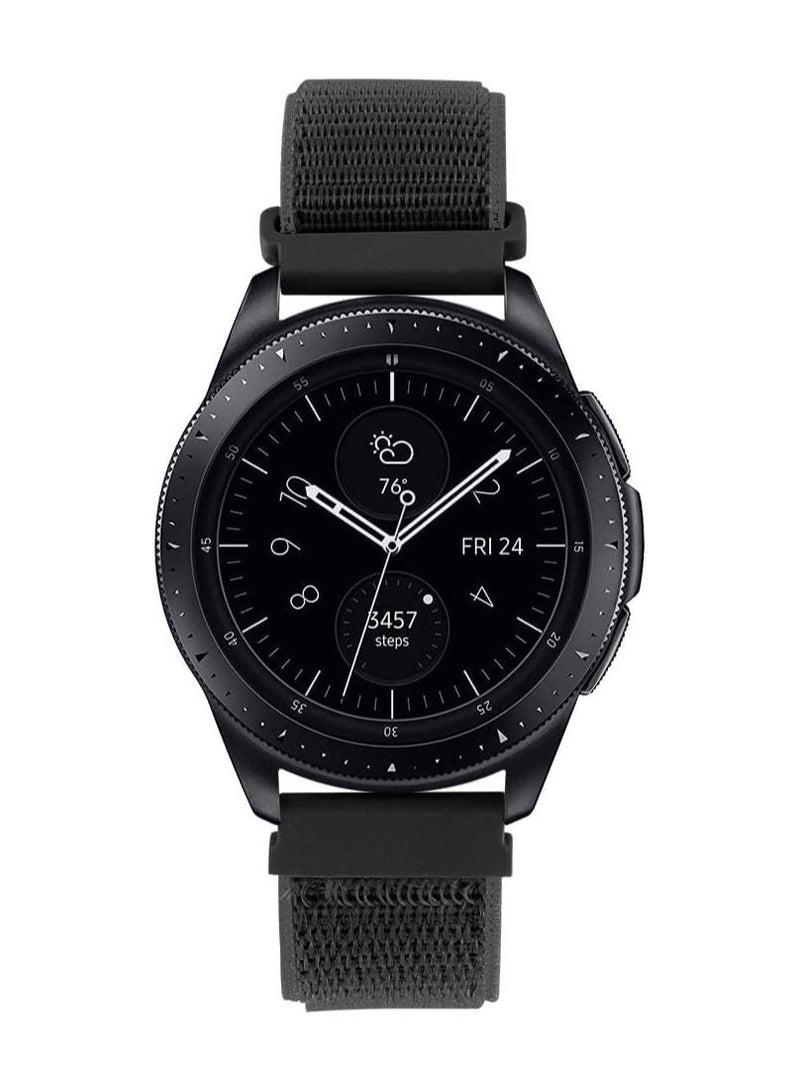 Comfort Canvas Woven Nylon Sport Band for Samsung Galaxy Watch 46mm/Gear S3 Frontier/Huawei Watch GT2/Magic Honor 2/Fossil/22mm Watches (Black) - Image 4