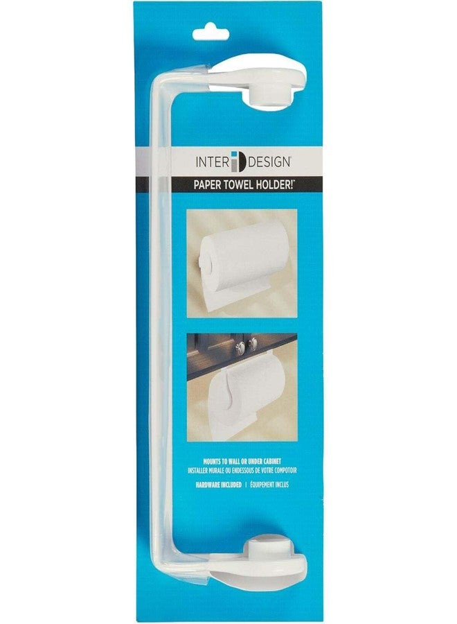 InterDesign iDesign Clarity BPA-Free Plastic Wall Mount Paper Towel Holder - 11.25" x 2.25" x 4.75", White - Image 5