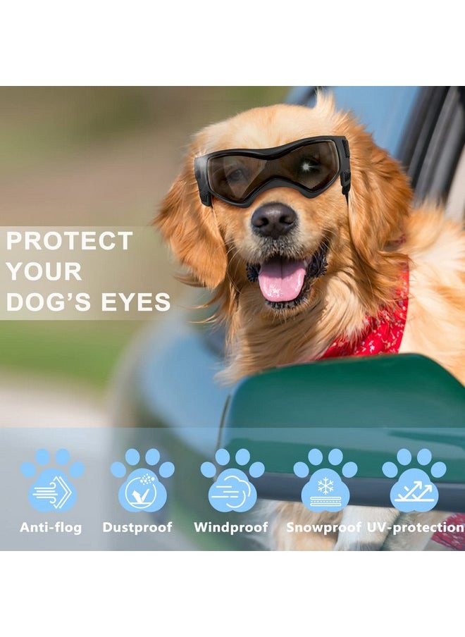 QUMY - QUMY Dog Goggles UV Protection for Small to Medium Breed Dog, Dog Sunglasses Windproof Anti-Fog Dustproof Snowproof, Puppy Glasses for Outdoor Riding Driving with Comfortable Frame Adjustable Straps - Image 1