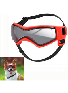 QUMY Dog Goggles UV Protection for Small to Medium Breed Dog, Dog Sunglasses Windproof Anti-Fog Dustproof Snowproof, Puppy Glasses for Outdoor Riding Driving with Comfortable Frame Adjustable Straps