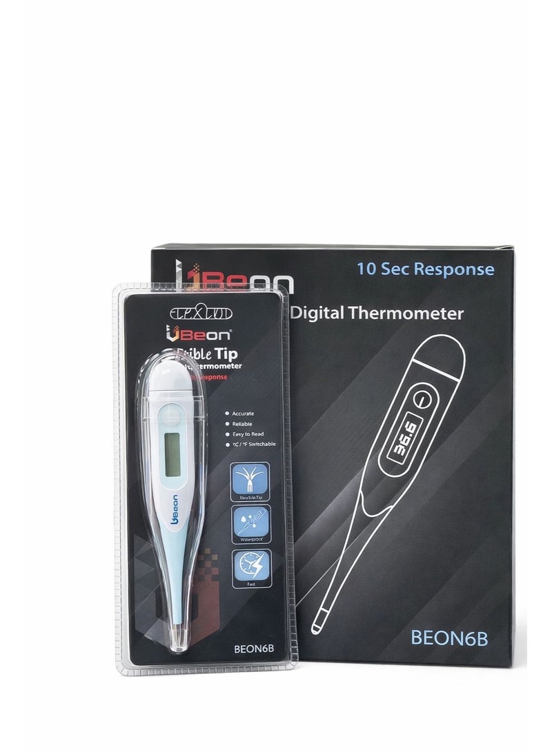 ترمومتر رقمي متعدد الألوان ذو طرف مرن