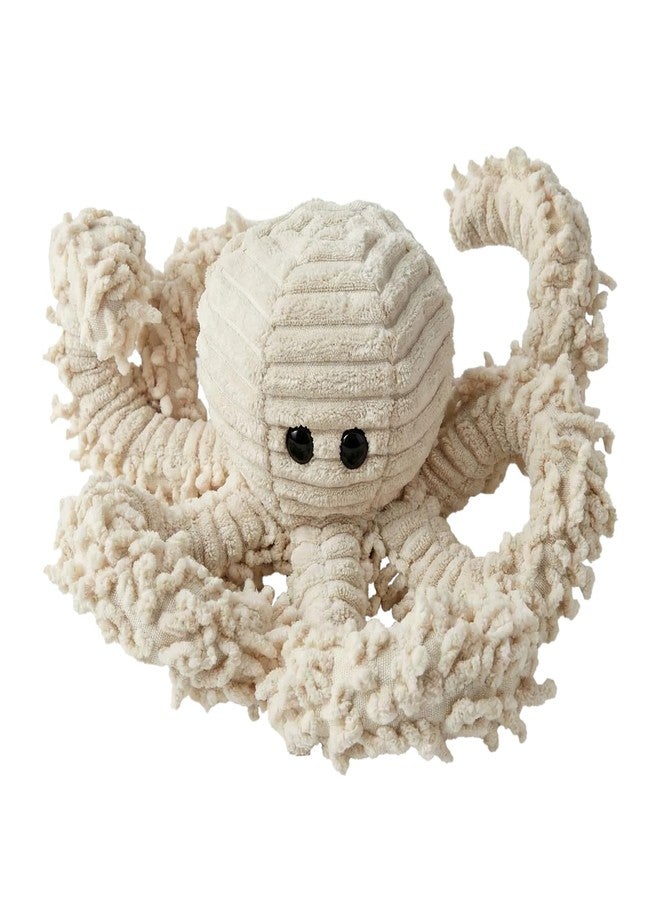 Pet Lou 9 Inch Octopus Plush Dog Toy with Squeaker & Crinkle Paper, Durable 100% Natural Nubby Plush Squeaky Toy for Indoor & Outdoor Play - Image 1
