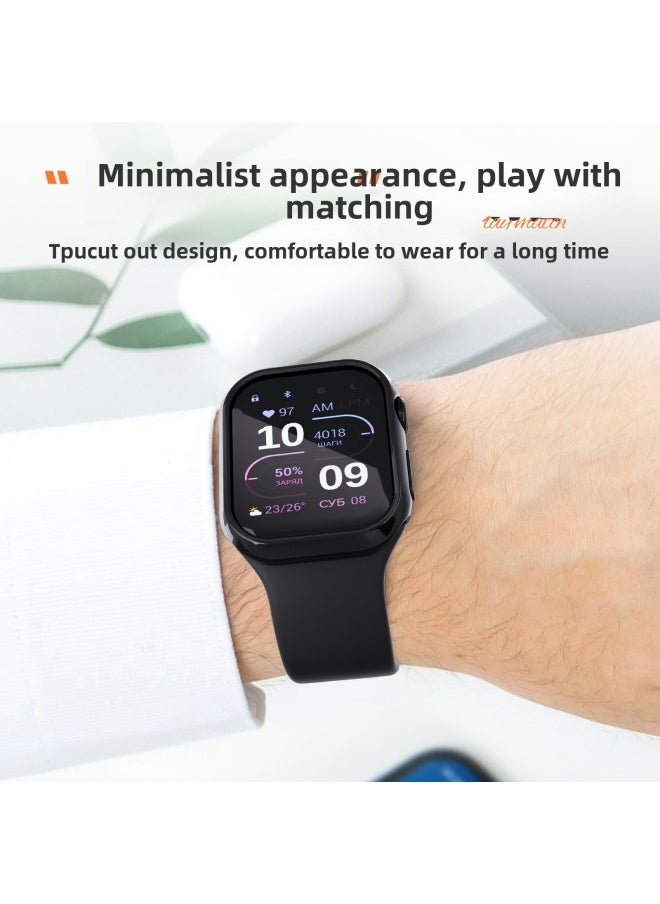 Generic - For Apple Watch10 Apple Watch Case Iwatch10 TPU Case Half Bag Hollow Case-Color:Gold-Dimensions:S10#42mm (opp Packaging) - Image 1