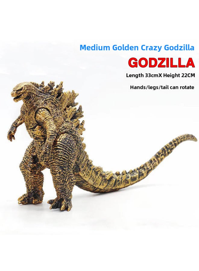 Wholesale/generation Of Nuclear Energy Injection Godzilla Red Lotus Movie Version Of The King Of Monsters Can Be Hand-made Model Toys-Color:Medium-Golden Raging Godzilla ]