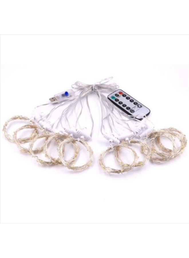 NIBEMINENT 300Led USB Remote Control Copper Wire Lamp Maid's Heart Room Curtain Decoration Low Voltage Light String Warm White multicolour 14*2*9centimeter - Image 4