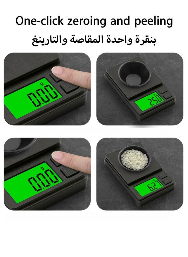 Electronic Weighing Coffee Scale Black