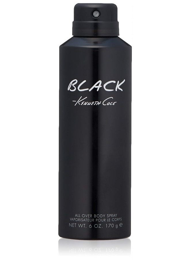 Kenneth Cole Black Body Spray Cologne for Men, 6.0 Fl. Oz. (Pack of 1)  - Image 1