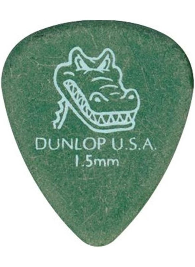 JIM DUNLOP JIM DUNLOP Gator Grip Standard 1.5mm Green Guitar Picks (417P1.5) Pack of 12 