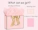 JMANNI Pink Gift Bags with Handles Valentines Gift Bags with Tissue Paper 1PCS Gift Bags with Ribbon and 1 Cards 2 Tissue Paper for Valentines Day Baby Shower Birthday Party Wedding Mothers Day - Image 4