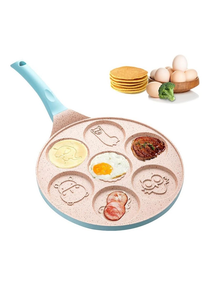 general Pancake Pan with 7 Animal Molds, Nonstick Skillet, Mini Pancake Maker, PFOA-Free, Perfect for Kids' Breakfasts and Gifts, Egg and Cake Baking Tray - Image 1