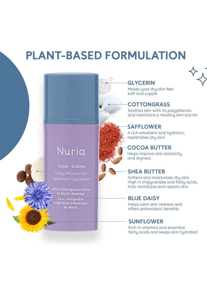 Nuria Calm Daily Moisturizer For Face Fragrancefree Face Moisturizer For Sensitive Skin With Cotton Grass Shea Butter And Cocoa Butter 30Ml/1 Fl Oz - Image 4