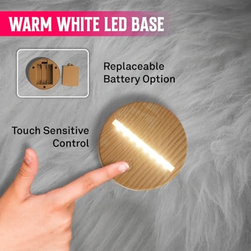 GIFTMEBAZAR Gift Me Bazar to My Dad Acrylic Led Night Lamp with Warm White Light & On/Off Touch Button | USB Powered | Birthday Gift for Dad | Fathers Day Gift | Express Your Love for Dad - Image 4
