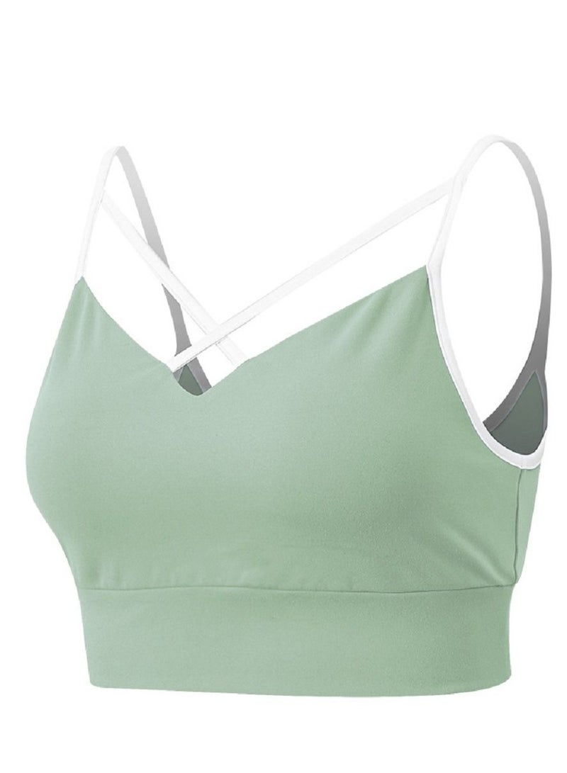 Loquat New  nylon shock gathering running bra yoga vest  - Image 1