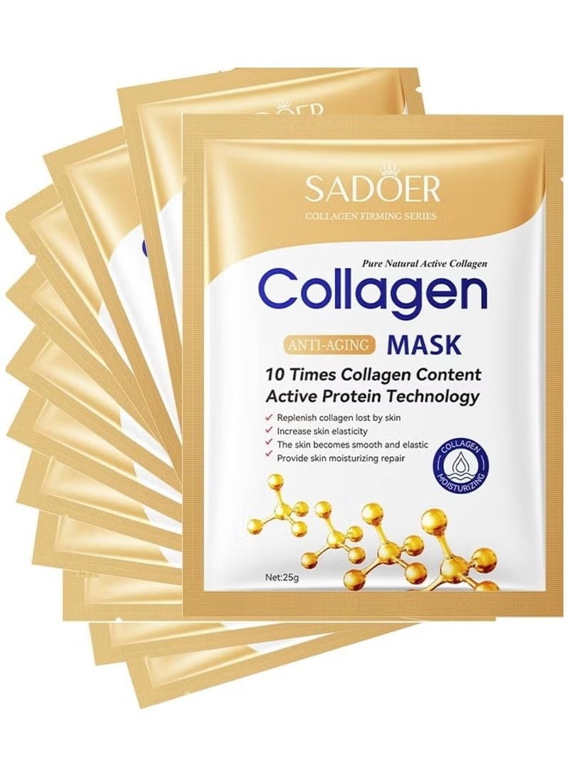 SADOER 12 PCS Korean Face Sheet Mask Skincare - Anti Aging, Wrinkle Hydrating, Firming Anti Aging Face Sheet Masksfor Men & Women - Brightening Facial Mask for All Skin Types - Image 1