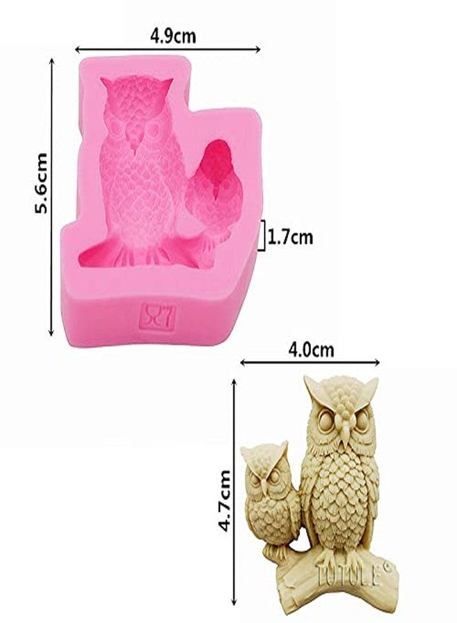 Jansowin 3D Owl Shape Mom Baby Woodland Silicone Mold for Handmade DIY Cake Topper Decoration Crystal Resin Candy Crafting Tool Projects Gum Paste Trinket Jelly Shots Epoxy Fondant Pudding Desserts Pendant - Image 2