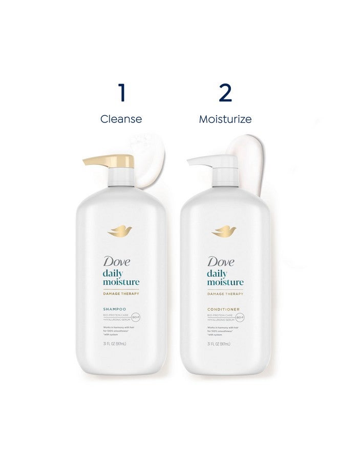 دوف مجموعة بلسم العناية الفائقة للترطيب اليومي من 4 قطع للشعر الجاف مع مركب Bio-Restore، 31 أونصة - Image 4