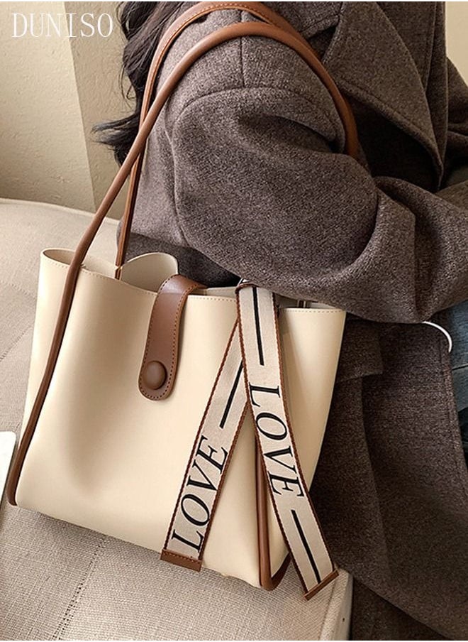 DUNISO - Women's Shoulder Tote Bag  Leather Handbag For Women Retro Large Capacity Messenger Fashionable Travel Hand Bag - Image 1