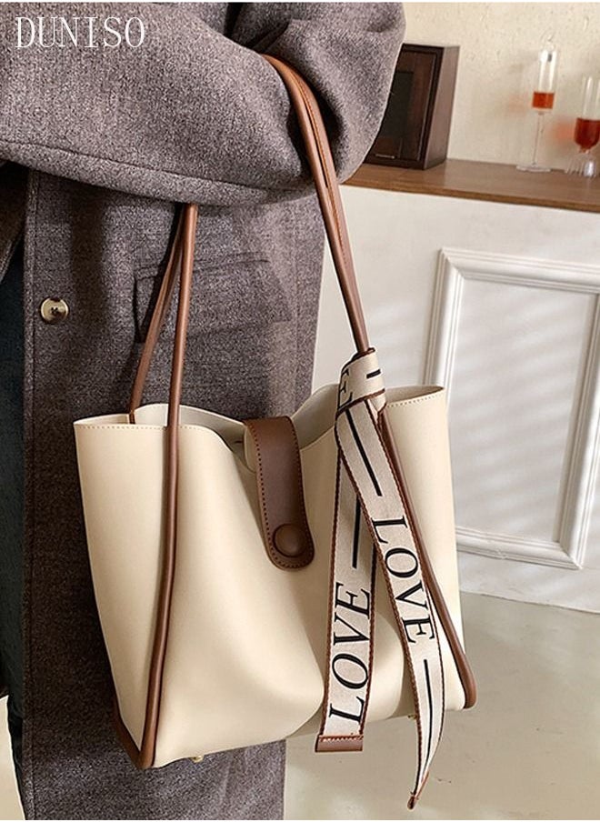 DUNISO - Women's Shoulder Tote Bag  Leather Handbag For Women Retro Large Capacity Messenger Fashionable Travel Hand Bag - Image 1