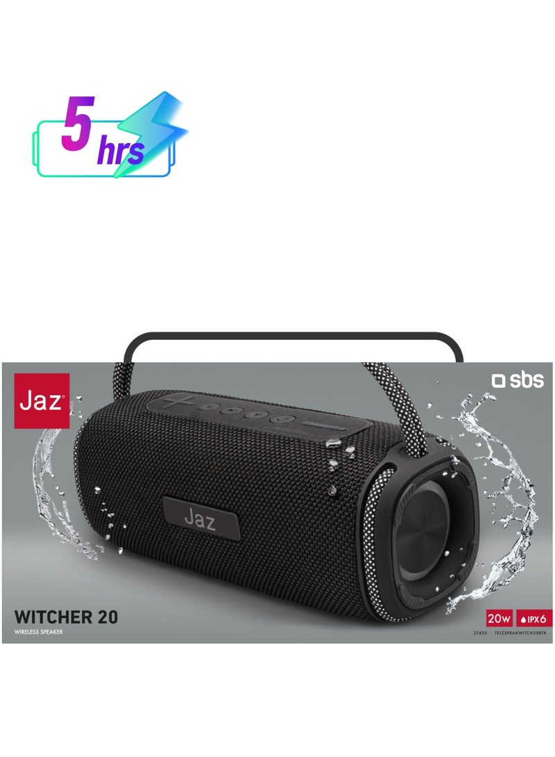 SBS مكبر صوت محمول بتقنية البلوتوث مع شهادة مقاومة الماء IPX6، تصميم بسيط، مكبر صوت متعدد المدخلات مع حزام ومصباح LED، مريح، صوت عالي الجودة يجعل مكبر صوت SBS خيارًا شائعًا - Image 1