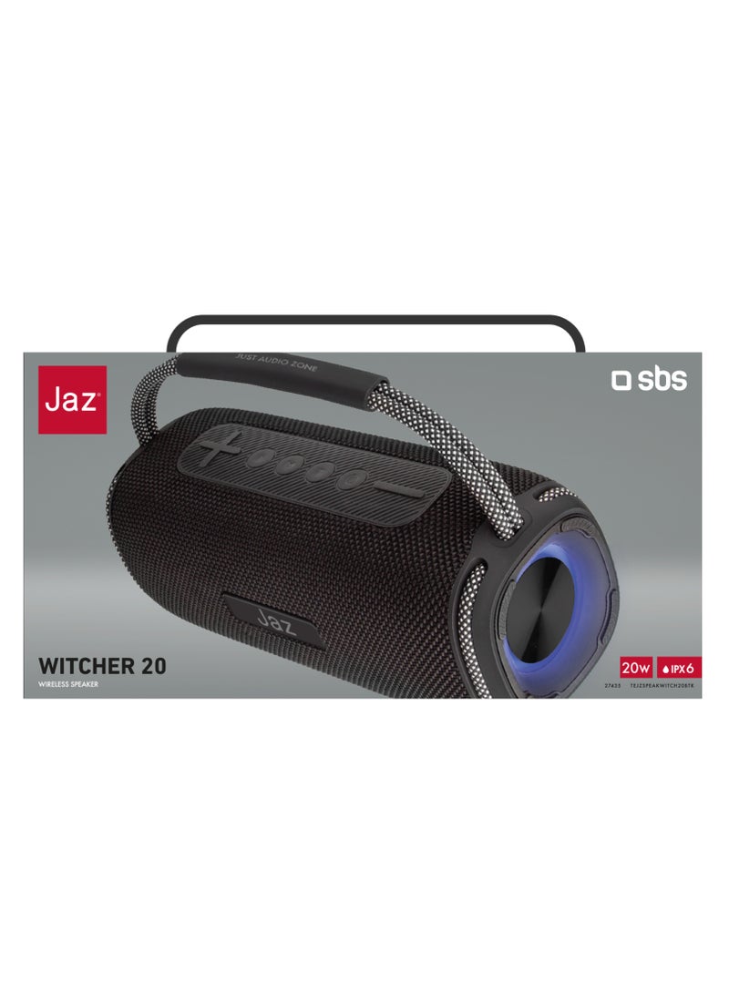 SBS مكبر صوت محمول بتقنية البلوتوث مع شهادة مقاومة الماء IPX6، تصميم بسيط، مكبر صوت متعدد المدخلات مع حزام ومصباح LED، مريح، صوت عالي الجودة يجعل مكبر صوت SBS خيارًا شائعًا - Image 2