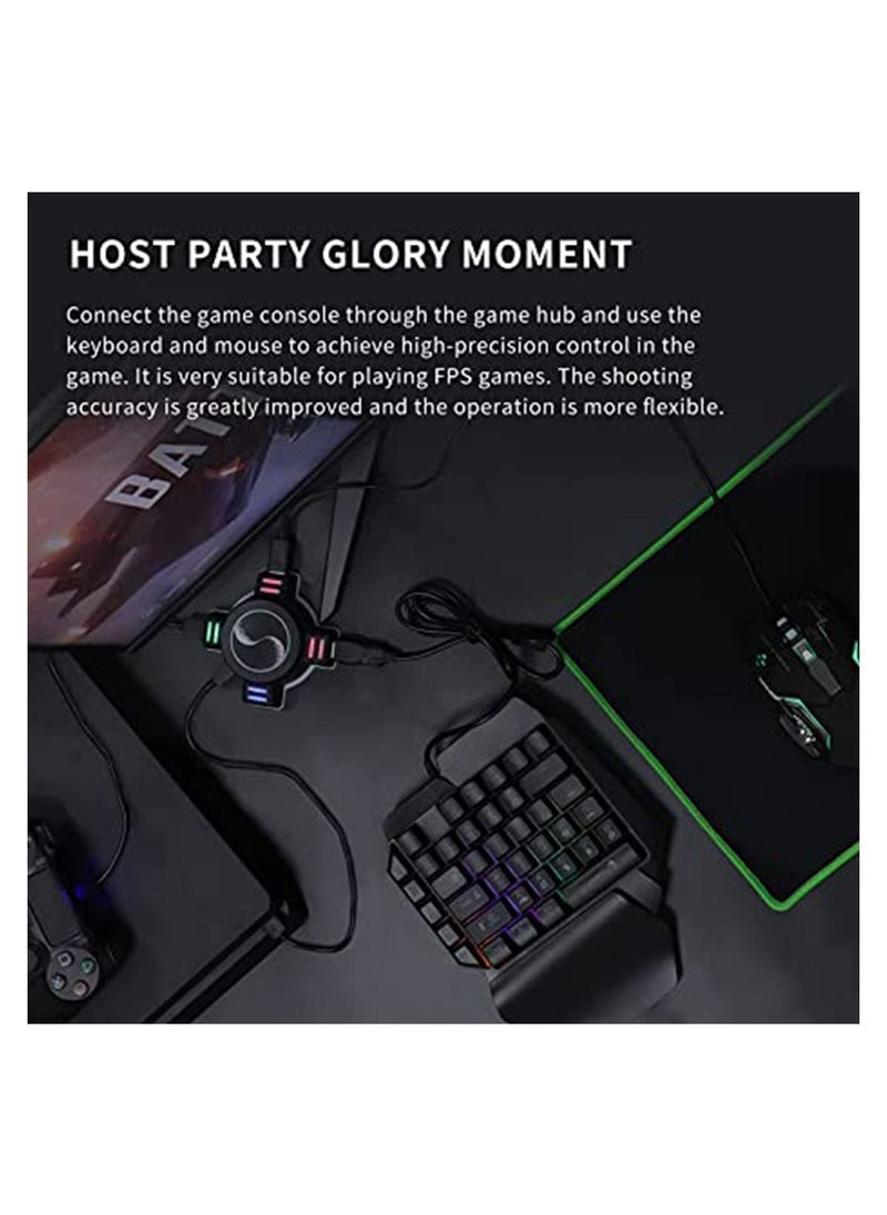لوحة مفاتيح وماوس RGB للألعاب لأجهزة PS4 / Xbox One / Nintendo Switch / PS3 / PC