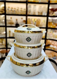 Damanhoor High Quality Insulated Casserole Food Warmer With Lid 2.5L+3.5L+5L 3pcs Set 
