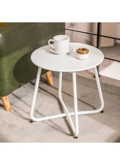 Nordic Style Round Coffee Table Side End Table Durable Metal Frame Furniture Small Space Tea Corner Table for Living Room Bedroom Patio Garden - pzsku/ZA9D405DCA8D8E7C46279Z/45/_/1689932736/391ecc0e-8dd9-4b15-8f06-4deeffdf60e6