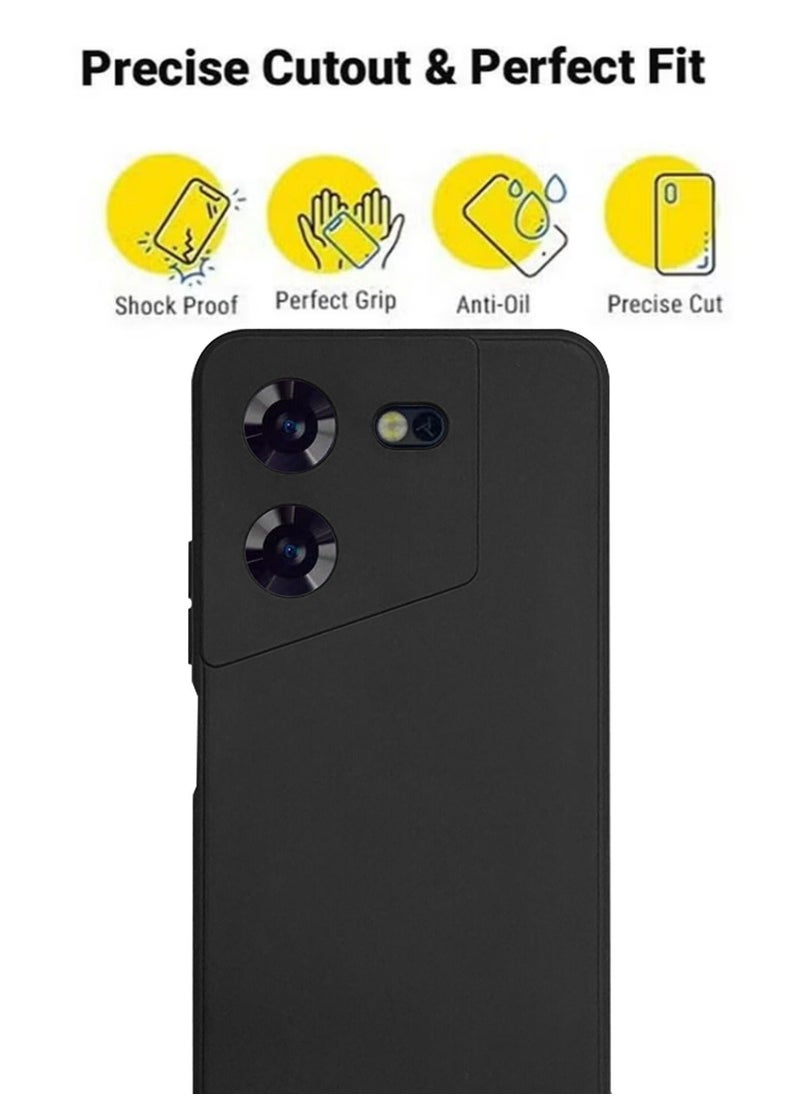 TEAM LUXURY TECNO Pova 5 Silicone Back Case Cover Mobile Phone Accessories with Anti-drops Anti-fingerprints Camera Protection Soft Anti-scratches Anti-drops Anti-fingerprints Protector For TECNO Pova 5  - Image 2