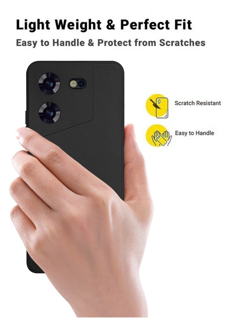 TEAM LUXURY TECNO Pova 5 Silicone Back Case Cover Mobile Phone Accessories with Anti-drops Anti-fingerprints Camera Protection Soft Anti-scratches Anti-drops Anti-fingerprints Protector For TECNO Pova 5  - Image 3
