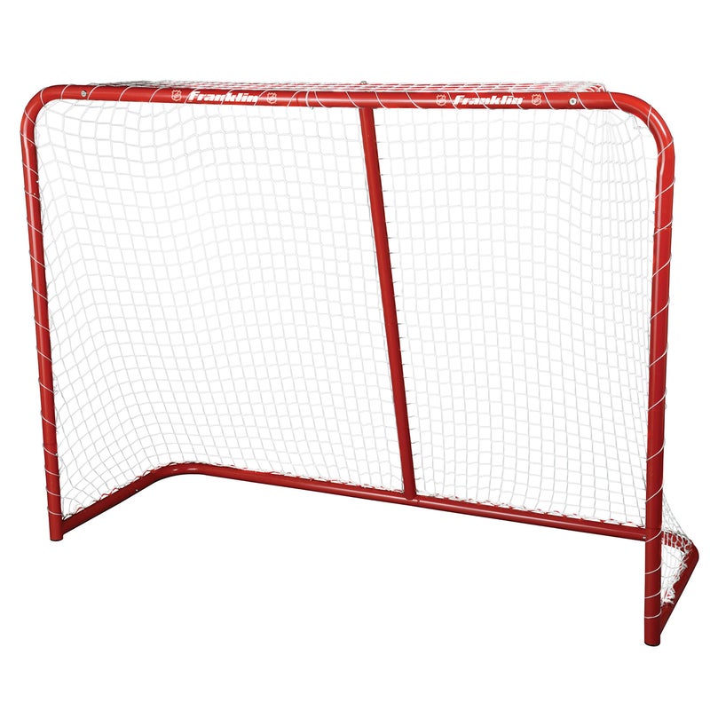Franklin Sports Youth Street Hockey Net - Indoor + Outdoor Steel Hockey Goal for Kids Roller + Street Hockey - Portable Junior Goal - 54" - Image 1